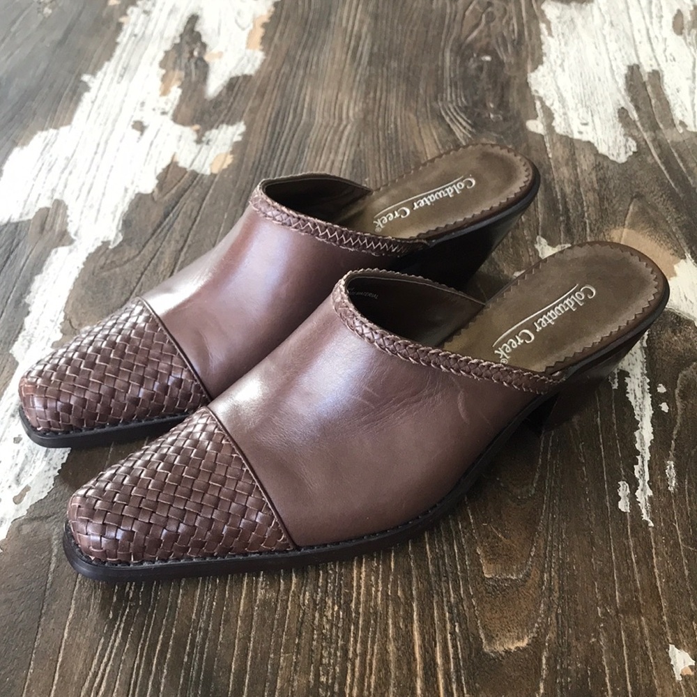 Coldwater Creek 9.5 Women’s Brown Leather Clogs